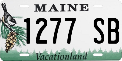 ME license plate 1277SB