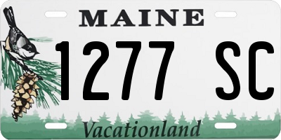 ME license plate 1277SC