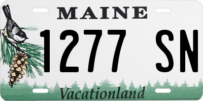 ME license plate 1277SN