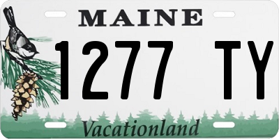 ME license plate 1277TY