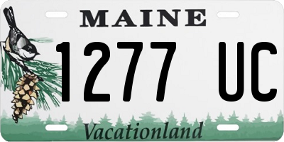 ME license plate 1277UC