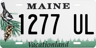 ME license plate 1277UL