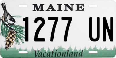 ME license plate 1277UN