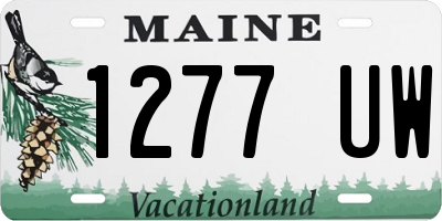 ME license plate 1277UW