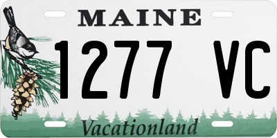 ME license plate 1277VC