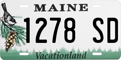 ME license plate 1278SD
