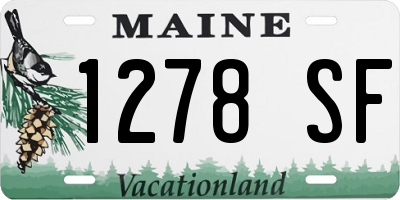 ME license plate 1278SF