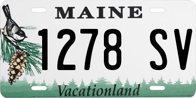 ME license plate 1278SV