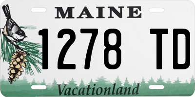 ME license plate 1278TD