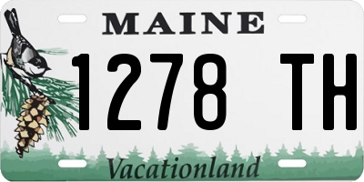 ME license plate 1278TH