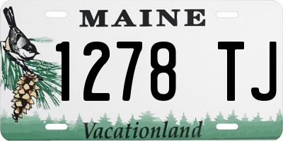 ME license plate 1278TJ