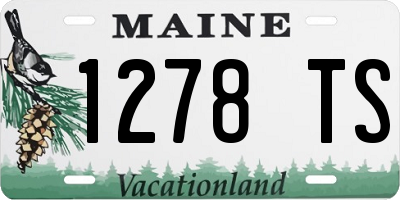 ME license plate 1278TS