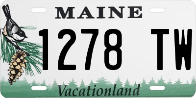 ME license plate 1278TW