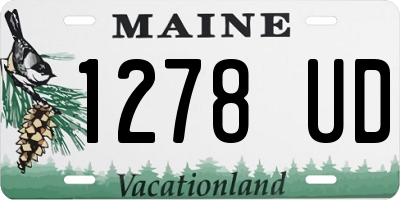 ME license plate 1278UD