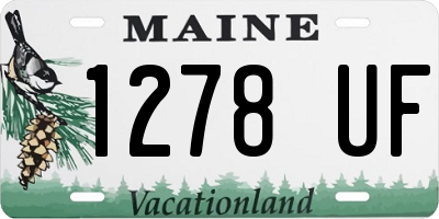 ME license plate 1278UF