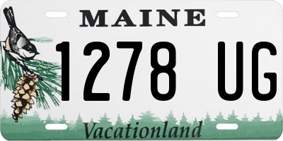 ME license plate 1278UG