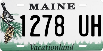 ME license plate 1278UH