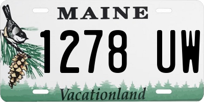 ME license plate 1278UW