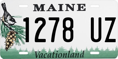 ME license plate 1278UZ