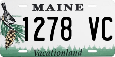 ME license plate 1278VC