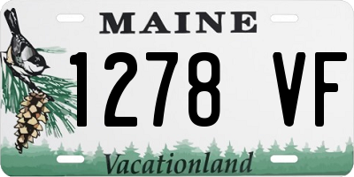 ME license plate 1278VF