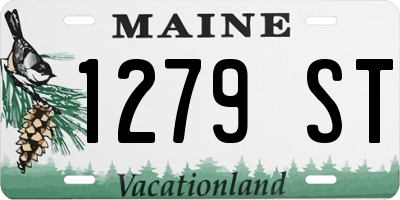 ME license plate 1279ST