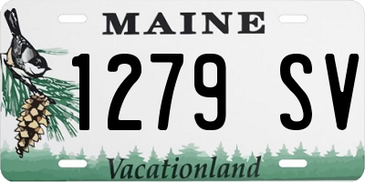ME license plate 1279SV