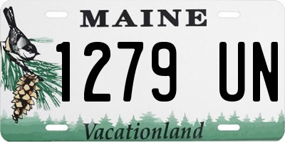 ME license plate 1279UN