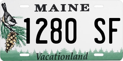 ME license plate 1280SF
