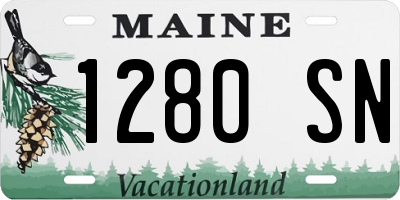 ME license plate 1280SN