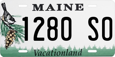 ME license plate 1280SO