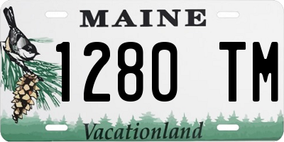 ME license plate 1280TM