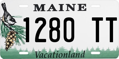 ME license plate 1280TT