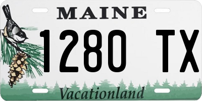 ME license plate 1280TX