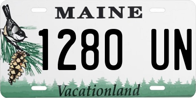 ME license plate 1280UN