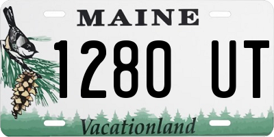 ME license plate 1280UT