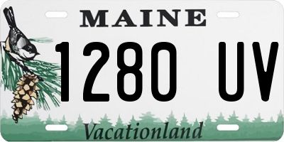 ME license plate 1280UV
