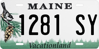 ME license plate 1281SY