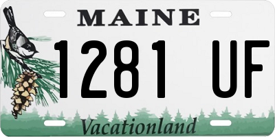 ME license plate 1281UF