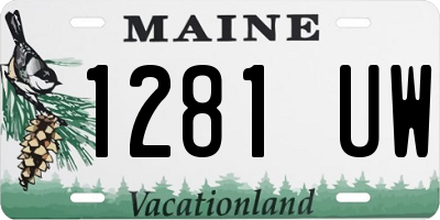 ME license plate 1281UW