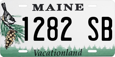 ME license plate 1282SB