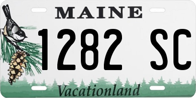 ME license plate 1282SC