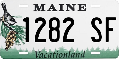 ME license plate 1282SF