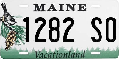 ME license plate 1282SO