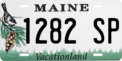 ME license plate 1282SP