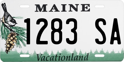 ME license plate 1283SA