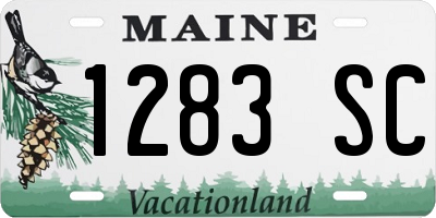 ME license plate 1283SC