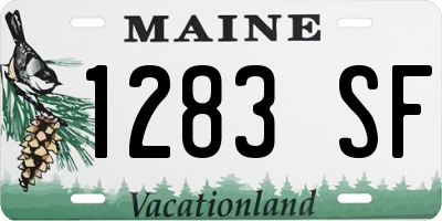 ME license plate 1283SF