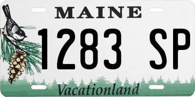 ME license plate 1283SP