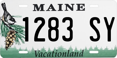 ME license plate 1283SY